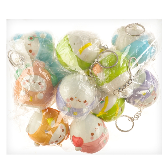 Мялка-сквиш &laquo;Зайка&raquo;, на брелоке, цвет МИКС