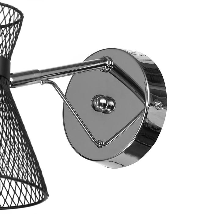 Бра 662456/1 E27 40Вт черный-хром 26х12х18 см