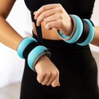 Утяжелители неопреновые ONLYTOP, 2 шт. х 0,25 кг, цвет голубой