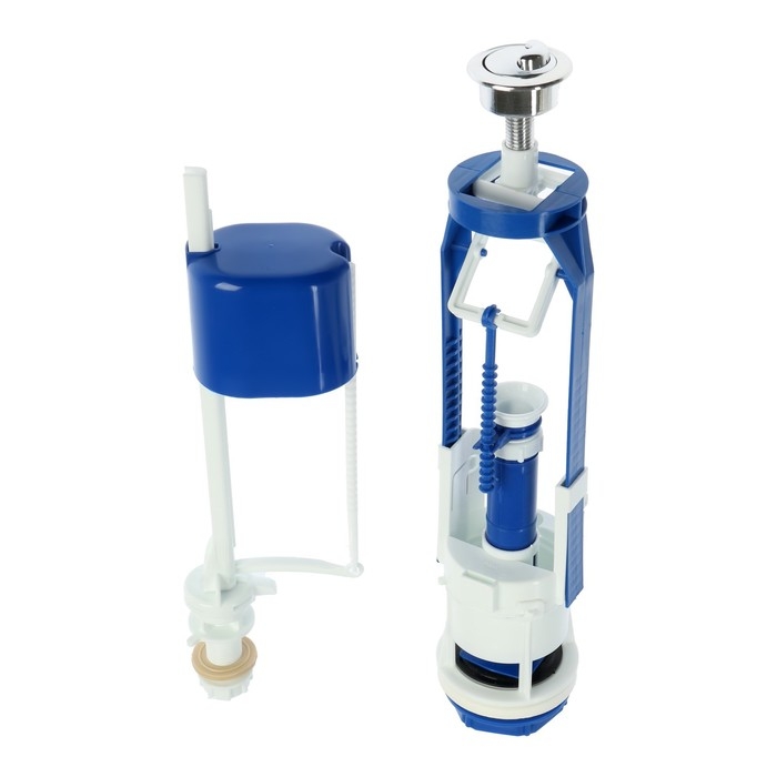 Арматура для смывных бачков Арматура для смывных бачков "РБМ" АС-17.3М, "Стоп-Слив", с нижней подводкой, кнопка хром