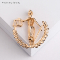 Брошь «Фемида» богиня правосудия, 4,5 см , цвет золото Брошь «Фемида» богиня правосудия, 4,5 см , цвет золото