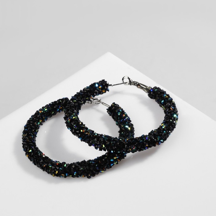 Серьги-кольца &laquo;Шанталь&raquo; d=5, цвет синий