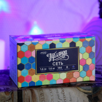 Гирлянда &laquo;Сеть&raquo; 1.6 &times; 1.6 м, IP20, прозрачная нить, 144 LED, свечение синее, 8 режимов, 220 В