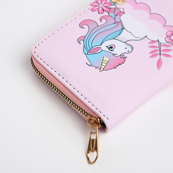 Кошелёк детский на молнии &laquo;Выбражулька&raquo;, цвет розовый