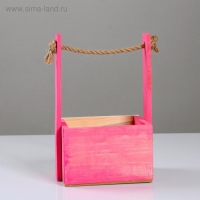 Кашпо деревянное, 15×12×8.5(25) см "Пауль и Любовь. Молодые сердца", с принтом Кашпо деревянное, 15×12×8.5(25) см "Пауль и Любовь. Молодые сердца", с принтом