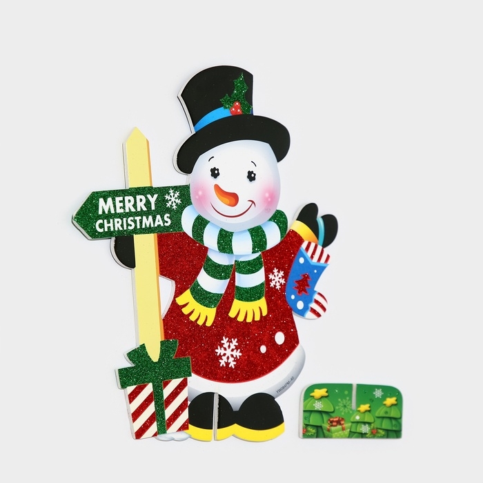 Декоративное украшение (подставка) Декоративное украшение (подставка) "Снеговик" 32х28 см