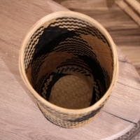 Корзина с крышкой плетёная, из бамбука 20х20х42 см Корзина с крышкой плетёная, из бамбука 20х20х42 см