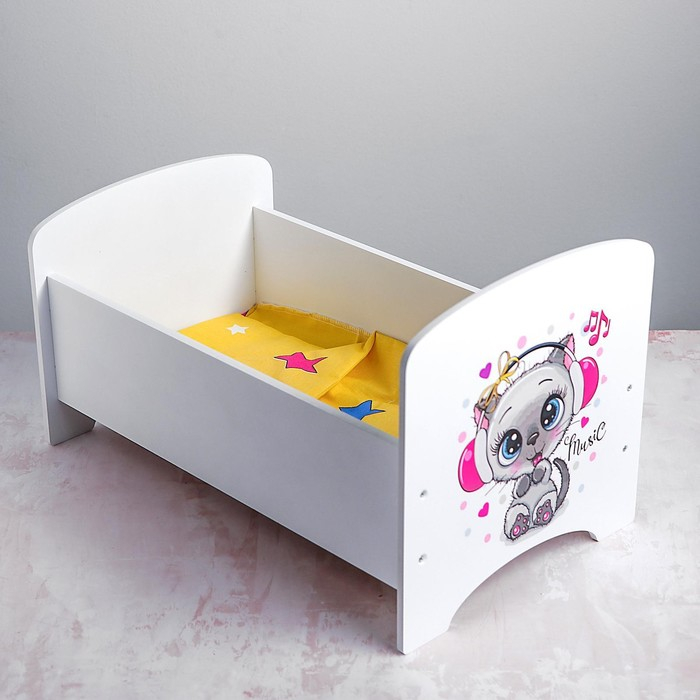 Кроватка &laquo;Котёнок в наушниках&raquo;