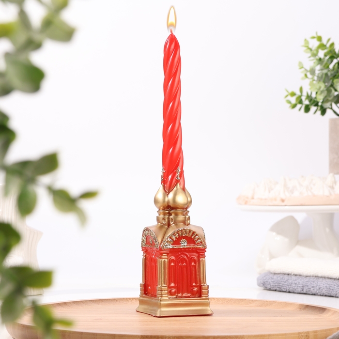 Свеча фигурная большая Свеча фигурная большая "Пасхальный храм", 5,5х26 см, 180 гр