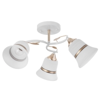 Люстра "Елена" 3х60Вт Е27 белый/золото 45х45х23см Люстра "Елена" 3х60Вт Е27 белый/золото 45х45х23см