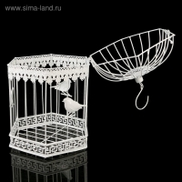 Клетка шестиугольная "Птицы", 40х23см