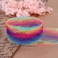 Кружево капроновое &laquo;Радуга волна&raquo;, 35 мм &times; 10 &plusmn; 1 м, цвет разноцветный №2