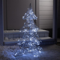 Светодиодная фигура «Ёлка» 65 × 90 × 35 см, металл, 31 В, свечение белое Светодиодная фигура «Ёлка» 65 × 90 × 35 см, металл, 31 В, свечение белое