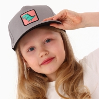 Кепка детская для мальчика «Динозаврик», цвет серый, р-р 52-54, 5-7 лет Кепка детская для мальчика «Динозаврик», цвет серый, р-р 52-54, 5-7 лет