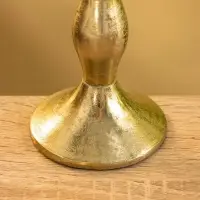 Подсвечник "Оттепель" алюминий 16 см, цв. золото