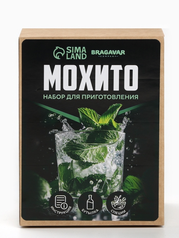 Набор для приготовления настойки «Мохито», набор специй, штоф Набор для приготовления настойки «Мохито», набор специй, штоф