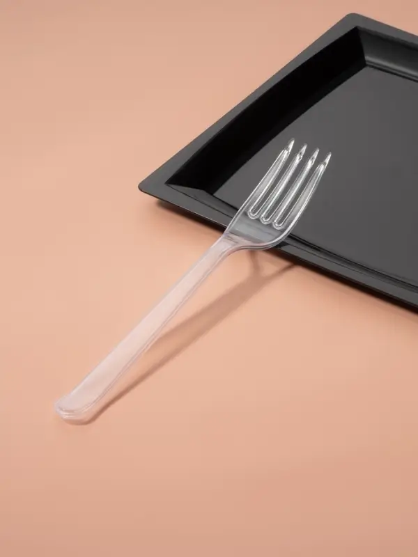 Вилка пластиковая одноразовая Не ЗАБЫЛИ! &laquo;Премиум&raquo;, 18 см, прозрачная, набор 6 шт./уп.