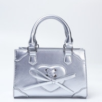 Сумка женская, 20*8*14, отд на молнии, длин ремень, серебро Сумка женская, 20*8*14, отд на молнии, длин ремень, серебро