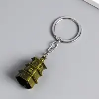 Брелок металл нэцке "Пагода 3 яруса"бронза 3,8х2,5х2,2 см