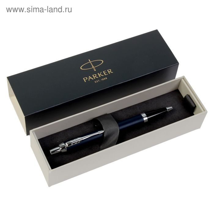 Ручка шариковая Parker IM Core Matte Blue CT M, корпус из латуни синий матовый/ хром, синие чернила