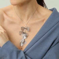 Колье &laquo;Цветок&raquo; легкость, цвет серебро