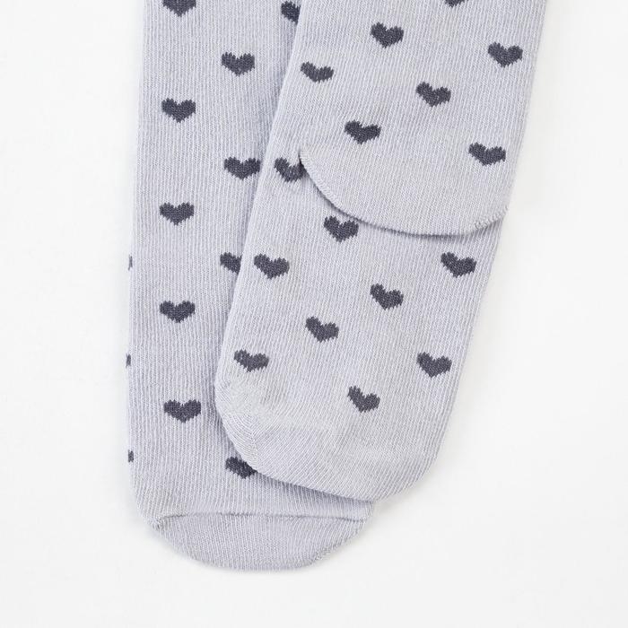 Колготки детские KAFTAN «Сердечки» 116-122 см, цвет серый Колготки детские KAFTAN «Сердечки» 116-122 см, цвет серый