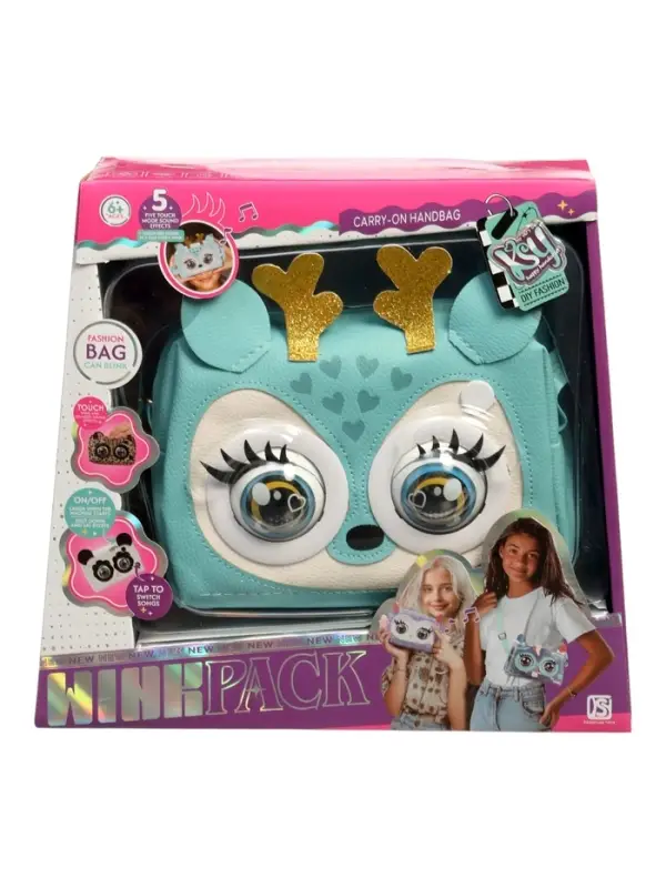 Музыкальная игрушка-сумочка "Олененок" звук, глазки моргают