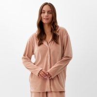 Костюм женский (рубашка и брюки) KAFTAN Plushy р. 48-50, бежевый