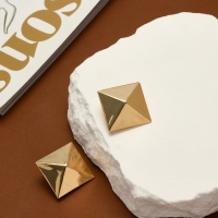 Клипсы &laquo;Тренд&raquo; квадрат, цвет золото