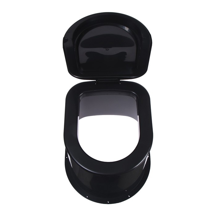 Туалет дачный, h = 35 см, без дна, с отверстиями для крепления к полу, чёрный