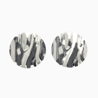 Клипсы &laquo;Тренд&raquo; круг, цвет серебро