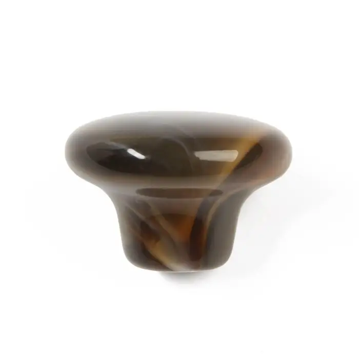 Ручка-кнопка CAPPIO, d=33 мм, акрил, цвет коричневый