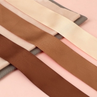 Набор атласных лент, 3 шт, размер 1 ленты: 40 мм &times; 23 &plusmn; 1 м, цвет коричневый спектр