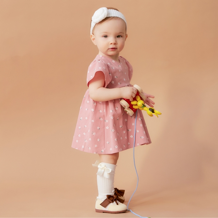 Платье детское Крошка Я Платье детское Крошка Я "Цветы", р. 68-74, розовый