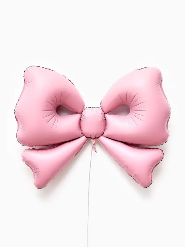 Воздушный шар фольгированный 50" "Бант" цвет розовый матовый