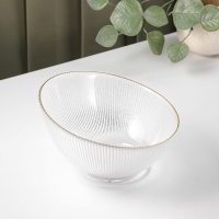 Салатник стеклянный &laquo;Орион&raquo;, 800 мл, d=17,5 см, цвет перламутровый