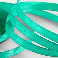 Лента атласная, 6 мм, 23&plusmn;1 м, бирюзовая №54