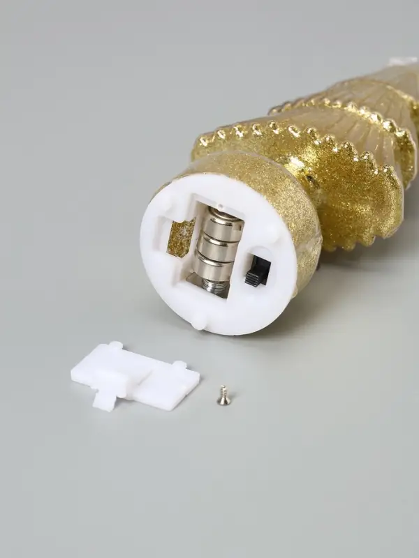 Фигура светодиодная "Елочка золотистая", 1 LED, 15х6 см, от бат. 3xAG13, Т/БЕЛЫЙ