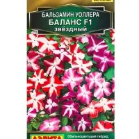 Семена цветов Бальзамин Баланс F1 звездный  С. Hem Genetics Золотая серия, Ц/П,7 шт.