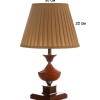 Лампа настольная BayerLux ЭКО "Крон" 1х40Вт Е27 коричневый/бежевый 30х30х49см