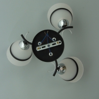 Люстра "Лайма" 3хЕ27 40Вт черно-хромовый 46х46х24 см