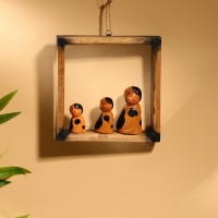 Сувенир интерьерный "Собаки в рамке" дерево 19х19 см