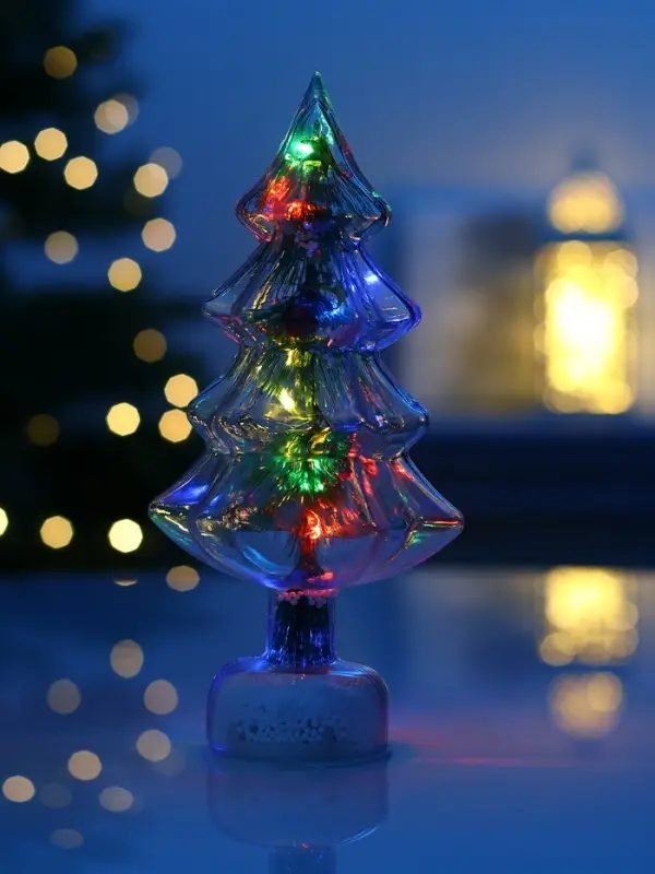 Фигура светодиодная "Елочка", 1 LED, 25 см, от бат. AAAх3, RGB