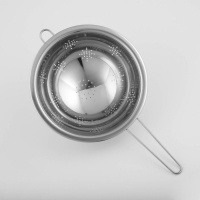 Дуршлаг из нержавеющей стали Доляна &laquo;Индия&raquo;, 2 л, d=24 см, длинная ручка