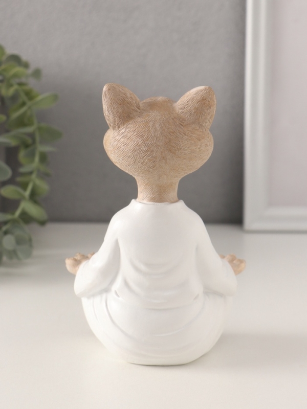 Сувенир полистоун "Кот дзен" 10х6,5х15 см