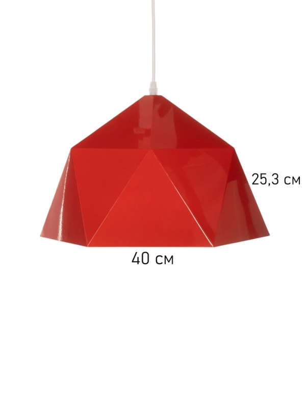 Светильник Edward 1х40Вт Е27 пр-1м красный 38х38х25см