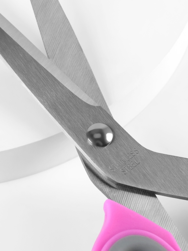 Ножницы портновские, скошенное лезвие, 8", 21 см, цвет МИКС