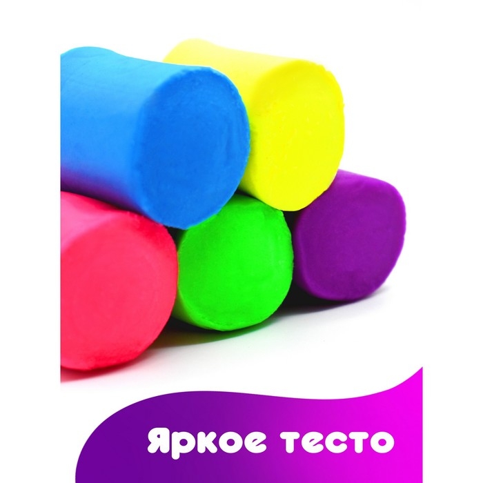 Тесто для лепки в коробке, тесто 1800 г, 18 цветов, 21форма, скалка