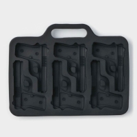 Форма для шоколада Доляна &laquo;Пистолет&raquo;, силикон, 18.7&times;13.4 см, 6 ячеек (7.5&times;5.1 см), тёмно-серая