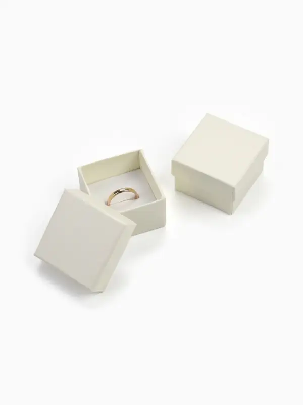 Коробочка подарочная под кольцо/серьги/серьги &laquo;Минимал&raquo;, 5&times;5 см (размер полезной части 4.5&times;4.5 см), белая, вставка белая
